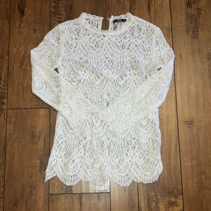 Zara White Lace Top